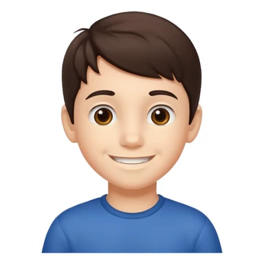 brunette boy 6 years old sticker