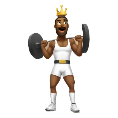 King practicing Crossfit on a gym sticker