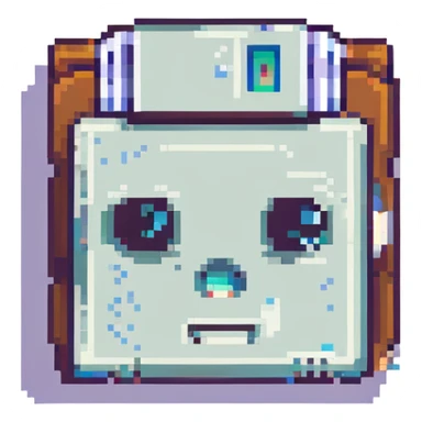 Sad floppy disk  sticker