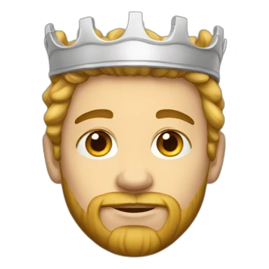 White young king sticker