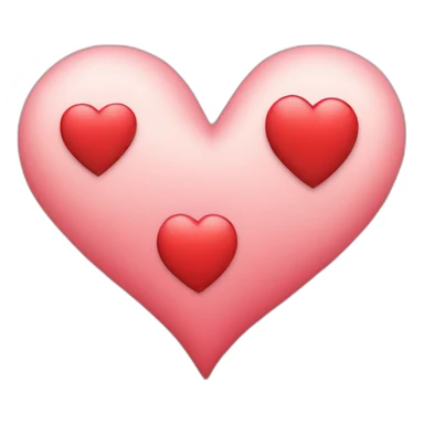 Big heart next to 2 smaller heart sticker