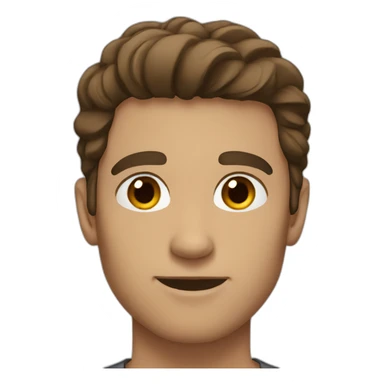 Tinted Man with brown hair brown eyes sticker