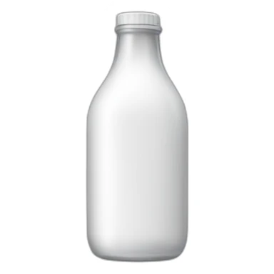 a bottle of white liquid sticker