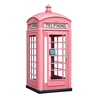 pastel London telephone box sticker