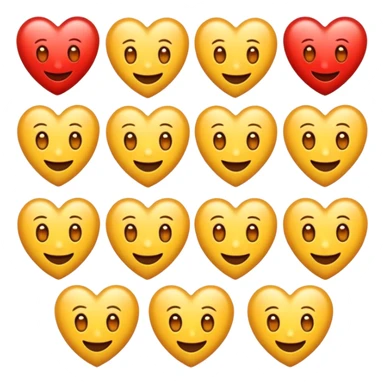 Emojis de sonrisa derretida con ojos de corazón sticker
