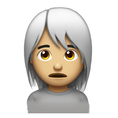 Sad emo emoji sticker
