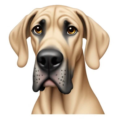 Tan Great Dane with black ears sticker