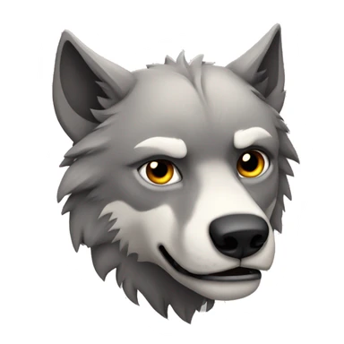 wolf with scar sticker