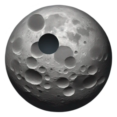 The moon after being hit by an asteroid sticker