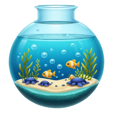 aqua tank, with sea seed little bubbles. sticker