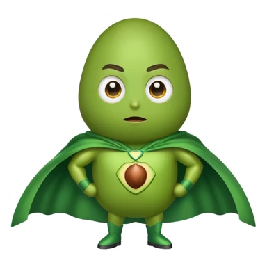 Avocado superhero sticker