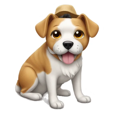 dog with a cat costume sticker