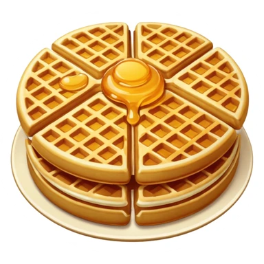 round waffle with honey sticker