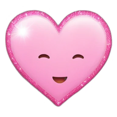 Pink heart with sparkle sticker