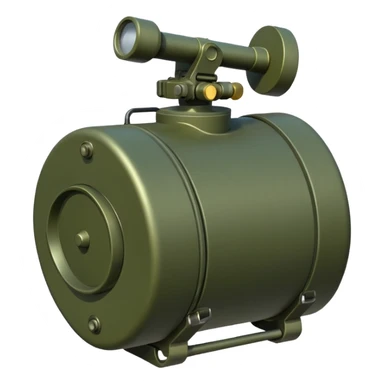 generate a ultra realistic anti-tank mine that can be carried by a drone sticker