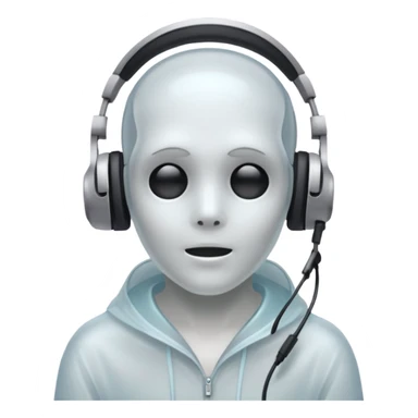 Ghost with headset sticker