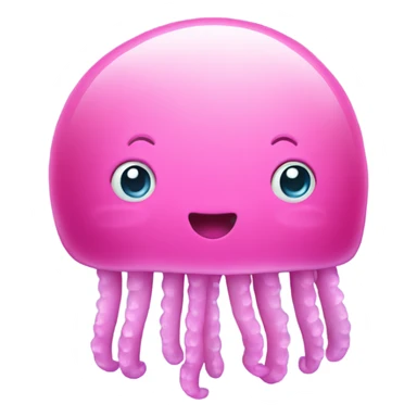 Pink jellyfish sticker