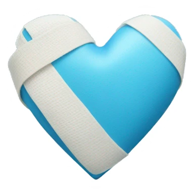 Blue heart with bandages  sticker