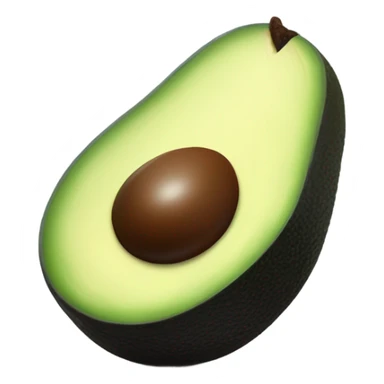 Sliced ​​avocado with a radiant aura. sticker