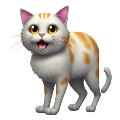 Freaky cat sticker