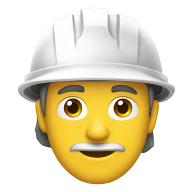 Casco blanco ingeniero  sticker