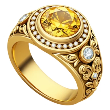 Aesthetic Engagement gold ring emoji sticker