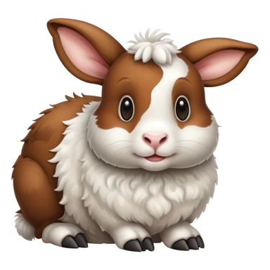 A cross between a cow and a bunny rabbit sticker