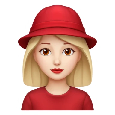 different womman with red hat sticker