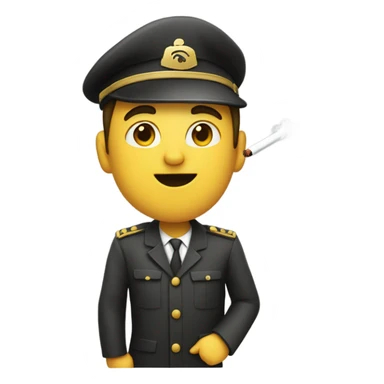 saluting with a cigarette in mouth sticker