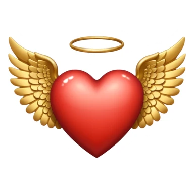 heart with angel wings sticker