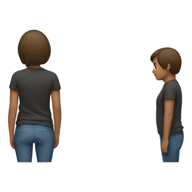 Person from the side with a bump on their back sticker