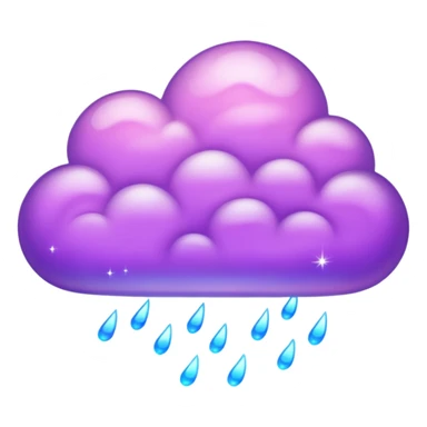 A glowing purple cloud with subtle sparkles around it. sticker