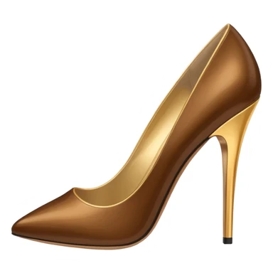 Metallic 24k gold and mocha brown womens shoes sticker
