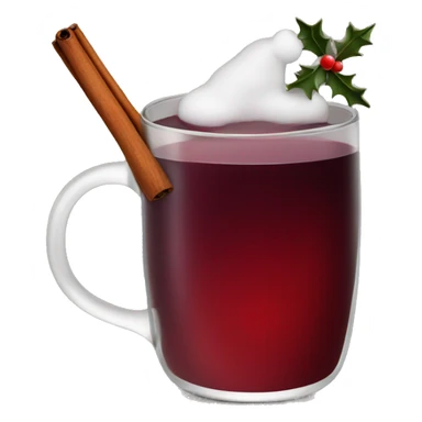  christmas mulled wine with cinnamon sticker