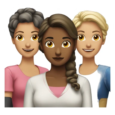 Grupo de 3 amigas sticker
