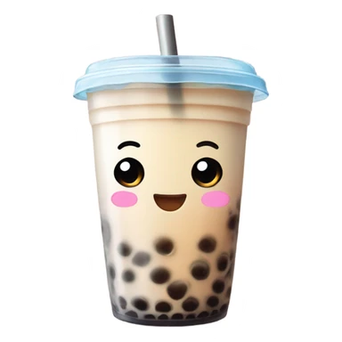 Cute cup of bubble tea sticker