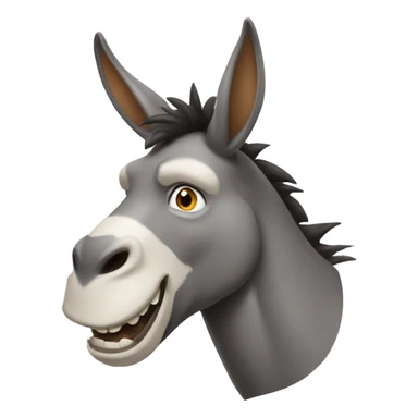  big teeth and add horns donkey dragon  sticker