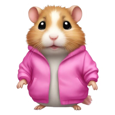 A hamster in pink clothes sticker