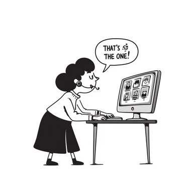 grandmother call center operator shouting “That's the one” in Russian sticker