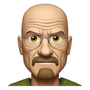 Walter white as Shrek custome sticker