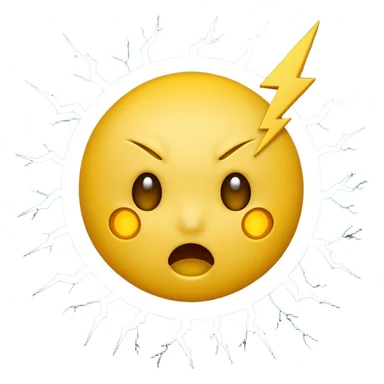 Smiley foudroyé orage sticker