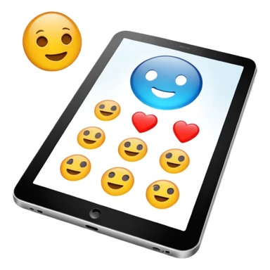 web article on tablet without emoji sticker