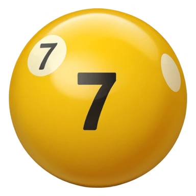 billiard ball 7 number sticker