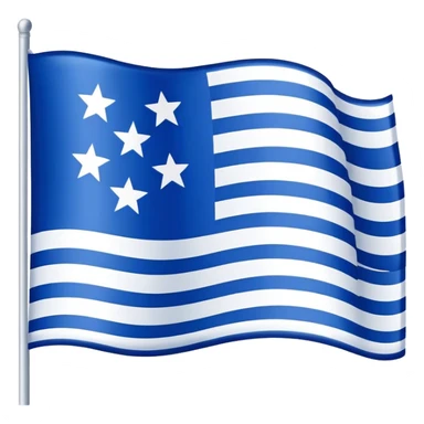 Flag - 50 white stars center, blue & white stripes around , NO RED Stripes, blue and white  flag modern sticker