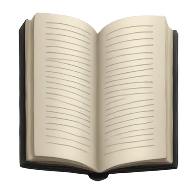 Open black book sticker