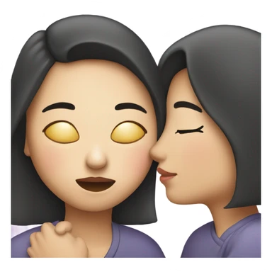 chinese woman kiss sticker