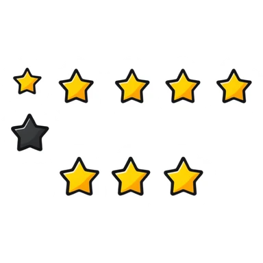 5 stars rating, excellent review sticker