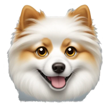 White pomerian with ginger stains sticker