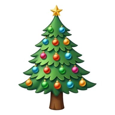 green Christmas tree sticker