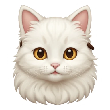 baby white cat with brown eyes sticker